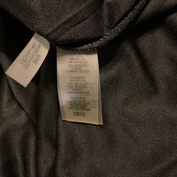 Guess Black With Gold & Silver Metallic Threads Cocktail Dress Size 12 - Picture 5 of 5